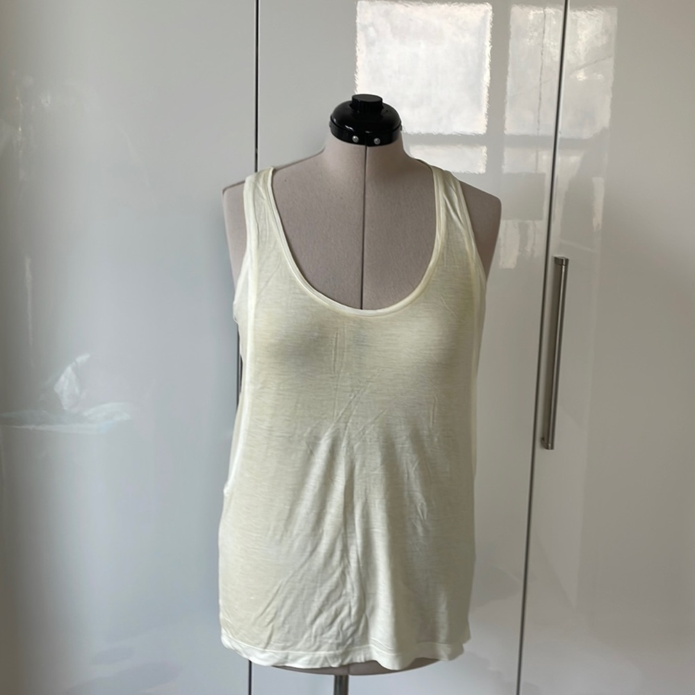 CLUB MONACO Tank Top Color-Yellow/White Size-Large NWOT